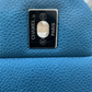 RARE Chanel Blue Suede Caviar Leather Maxi Classic Double Flap Large Handbag