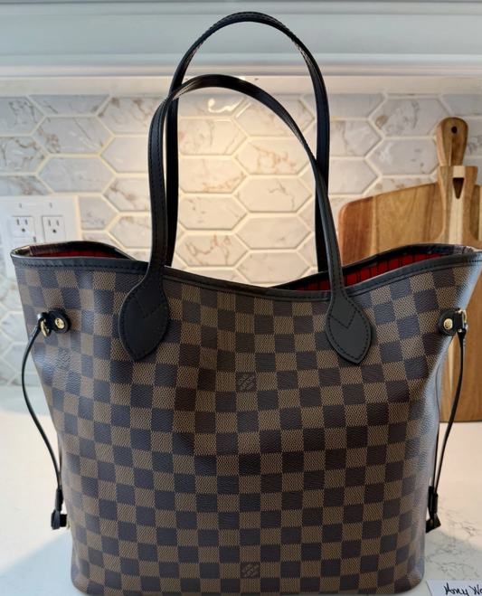Authentic Louis Vuitton Damier Ebene Neverfull MM