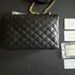 Saint Laurent YSL Medium Collège Bag Black Quilted Gold - FULL SET