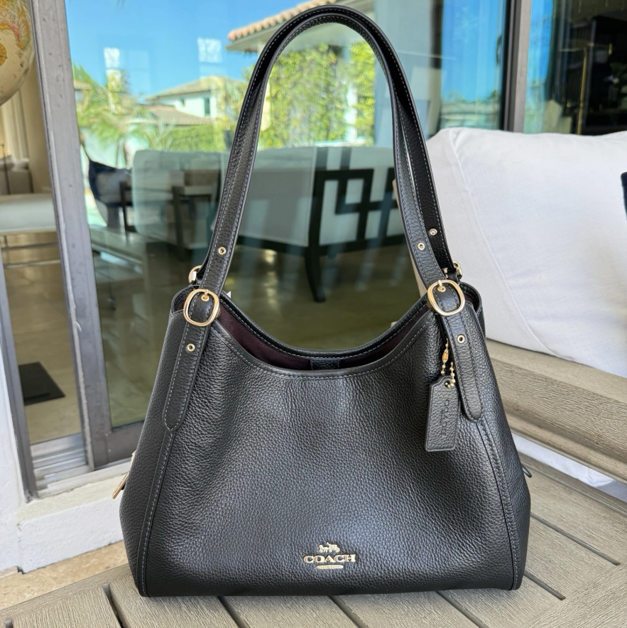 Coach Erin Shoulder Bag Leather CAQ86 Refined pebble leather Gold