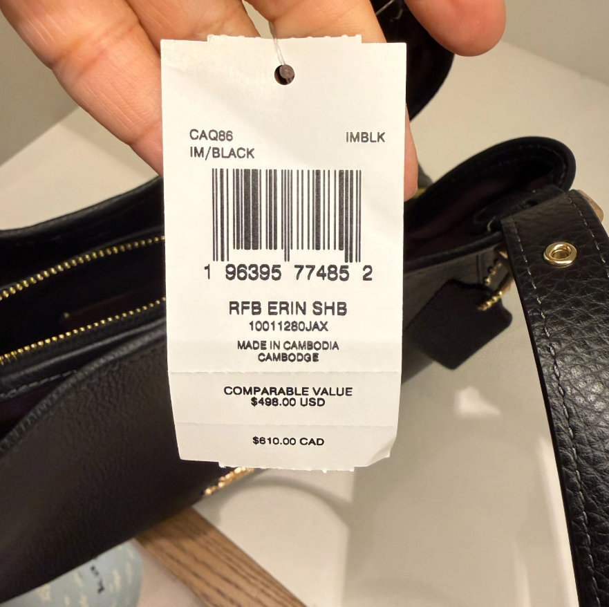 Coach Erin Shoulder Bag Leather CAQ86 Refined pebble leather Gold