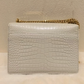 Saint Laurent Medium Croc Sunset Shoulder Bag Black Leather Crossbody Handbag