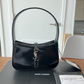 YSL SAINT LAURENT Le 5 A 7 mini hobo in black patent leather