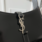 YSL SAINT LAURENT Le 5 A 7 mini hobo in black patent leather